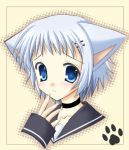  1girl animal_ears cat cat_ears lowres nekoneko paw_print solo 