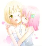  2girls kiss lowres multiple_girls original st+1 yuri 