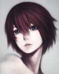  1girl face grey_eyes iwai_ryou lips lowres original portrait redhead short_hair solo 