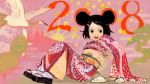  00s 2008 animal_ears japanese_clothes kimono mouse_ears new_year 