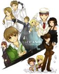 5girls 6+boys baccano! bad_anatomy card chane_laforet claire_stanfield czeslaw_meyer dress elbow_gloves ennis firo_prochainezo formal glasses gloves hair_ornament hat isaac_dian jacuzzi_splot ladd_russo miria_harvent multiple_boys multiple_girls nice_holystone poorly_drawn 