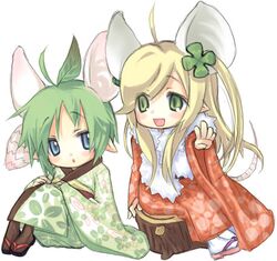  animal_ears japanese_clothes kimono lowres mouse_ears new_year 