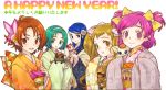  5girls akimoto_komachi coco_(precure_5) coco_(yes!_precure_5) everyone japanese_clothes kasugano_urara_(yes!_precure_5) kimono milk_(precure_5) milk_(yes!_precure_5) minazuki_karen multiple_girls natsuki_rin new_year nuts nuts_(yes!_precure_5) precure saikachi saikachi_(ogre_tree) two_side_up yes!_precure_5 yumehara_nozomi 