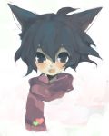  animal_ears bad_id blush cat_ears dadami fangs scarf 