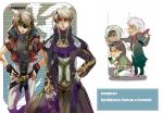  5boys bartholomew_fatima black_hair blonde_hair citan_uzuki eyepatch glasses grey_hair jessiah_black kahran_ramsus male_focus multiple_boys ramsus_kahr sigurd_harcourt silver_hair xenogears 