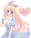  1girl dress happy_valentine hashimo_yuki ribbon solo valentine 