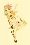  bad_id chemise flower kuko long_hair original ribbon sandals traditional_media twintails watercolor_(medium) 