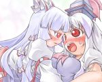  2girls female fujiwara_no_mokou kamishirasawa_keine lowres multiple_girls nyagakiya touhou yuri 