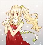  blonde_hair dress long_hair lowres red_eyes scarf tearfish twintails 