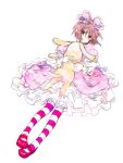  00s bow doll dress hair_bow heterochromia hisa kunkun ribbon rozen_maiden souseiseki striped striped_legwear thigh-highs 