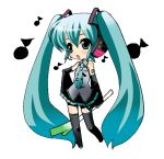  1girl aqua_hair aqua_necktie asai_ichiko chibi full_body hatsune_miku long_hair musical_note necktie quaver simple_background solo spring_onion thigh-highs transparent_background twintails very_long_hair vocaloid zettai_ryouiki 