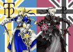  1girl armor armored_dress dress dual_persona fate/hollow_ataraxia fate/stay_night fate_(series) gothic hands_on_hilt knight pfaltz pfalz saber saber_alter sword type-moon weapon 