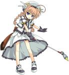  1girl ahoge braid gloves graf_eisen hammer hat ikura_hato lyrical_nanoha magical_girl mahou_shoujo_lyrical_nanoha mahou_shoujo_lyrical_nanoha_strikers solo tagme twin_braids unison vita 