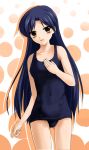  1girl idolmaster kisaragi_chihaya one-piece_swimsuit ryuushou school_swimsuit solo swimsuit 