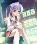  hiiragi_kagami lucky_star oryou purple_hair school_uniform serafuku tsurime twintails 