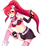  1girl bikini bikini_top breasts cleavage elbow_gloves gloves mei ponytail redhead solo subaru_(yachika) swimsuit tengen_toppa_gurren_lagann thigh-highs yoko_littner zettai_ryouiki 