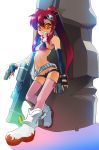  asaki_takayuki bikini bikini_top bra lingerie midriff open_fly ponytail redhead short_shorts shorts swimsuit tengen_toppa_gurren_lagann thigh-highs underwear unzipped yoko_littner 