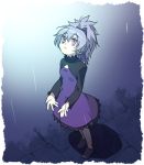  1girl ankou_misa darker_than_black dress lowres pantyhose purple_dress solo yin 