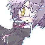  1girl chibi ef eyepatch mirai_(sugar) shindou_chihiro short_hair solo yellow_eyes 