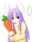  animal_ears carrot female harunatsu_akito rabbit_ears reisen_udongein_inaba sweater touhou 