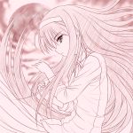  00s 1girl monochrome pink solo tohno_akiha tsukihime uni8 