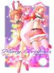 2girls christmas kawada_tomoko kimi_kiss multiple_girls nyazui panties sakino_asuka santa_costume thigh-highs underwear 