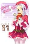  1girl christmas gundam gundam_00 nabeshiki nabeshiki_(rakuneko_yashiki) santa_costume solo soma_peries thigh-highs 