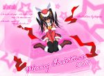  1girl alastor_(shakugan_no_shana) christmas jewelry kagura_takeshi pendant santa_costume shakugan_no_shana shana thigh-highs 