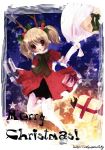  1girl blonde_hair christmas original ou_(swdp) pantyhose red_eyes solo twintails 