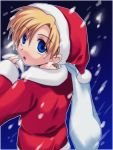  1boy bag christmas clannad male_focus santa_costume satomi_yoshitaka snow solo sunohara_youhei 