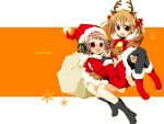  00s animal_costume christmas fukuzawa_yumi koshou_shichimi maria-sama_ga_miteru matsudaira_touko original reindeer_costume santa_costume 