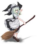  1girl beshi blonde_hair blue_eyes broom female hand_on_headwear hat kirisame_marisa lowres solo touhou white_background witch witch_hat 