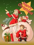  christmas gift kousaka_kotohiko map original santa_costume snowman 