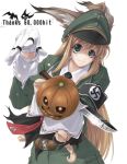  animal_ears armband blonde_hair green_eyes halloween hat hits jack-o&#039;-lantern knife lantern nakaizumi_tatsuya nazi original peaked_cap pumpkin puppet skull string swastika uniform world_war_ii 