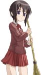  1girl bamboo_blade broom kawazoe_tamaki school_uniform serafuku solo takano_natsuki 