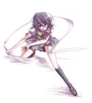  1girl black_hair bleach kuchiki_rukia school_uniform serafuku sode_no_shirayuki solo sword tokitsukaze_otoha weapon 