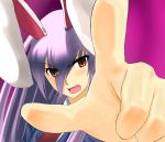  animal_ears female foreshortening hands kirisato_itsuki pointing rabbit_ears reisen_udongein_inaba touhou 
