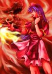  blue_hair dragon dress fire fire_emblem fire_emblem:_fuuin_no_tsurugi lilina mage magic 