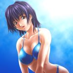  bikini blue_eyes kagehara_hanzou lowres purple_hair short_hair swimsuit 