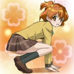  brown_hair crouching fresh_precure! fresh_pretty_cure! haruyama lowres miniskirt panties pantyshot precure pretty_cure school_uniform squat squatting underwear yamabuki_inori 