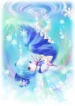  blue_hair cirno miyai_haruki snowflake snowflakes touhou underwater water wet_clothes 