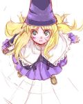  blue_eyes blush book dress grimgrimoire hat lillet_blan long_hair looking_up nippon_ichi poncho sketch skirt witch witch_hat wizard_hat 
