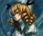 blonde_hair drill_hair hat luna_child red_eyes solo touhou 