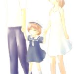  child clannad closed_eyes family furukawa_nagisa hand_holding holding_hands mahiro_(mhr) mahiro_(pixiv22774) okazaki_tomoya okazaki_ushio short_hair 