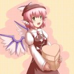  bad_id gift hat holding holding_gift lowres mystia_lorelei phantom2071 pink_hair touhou valentine wings 