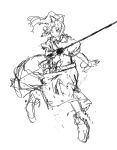  monochrome sketch touhou watatsuki_no_yorihime 