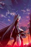  108 groceries hatsune_miku long_hair sky sunset very_long_hair vocaloid 