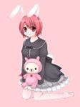 1girl animal_ears dress original pantyhose rabbit_ears solo usashiro_mani 