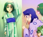  akimoto_komachi bent_over glowing glowing_eyes hairu japanese_clothes kimono minazuki_karen precure yes!_precure_5 you_gonna_get_raped yukata yuri 