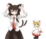  animal_ears cat_ears cat_tail female ghostly_field_club kemonomimi_mode koto lowres maribel_hearn tail touhou usami_renko 